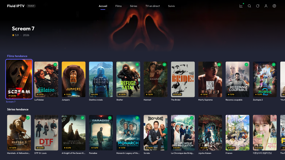 Fluid IPTV on Samsung TV